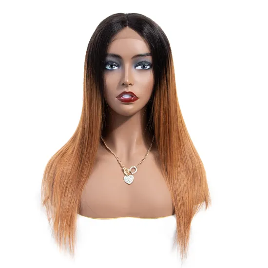 Virgin Human Hair Wig Colored 1b 30 Ombre 14inch to 26inch Straight with Baby Hair 4x4 HD Frontal Human Hair Lace Closure Wigs