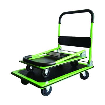 Customizable 330L Green Iron Load Mute Cart with Folding Handle and PVC Foldable Platform Trolley Manufacturer