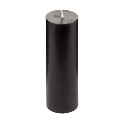 Black color magic pillar candles