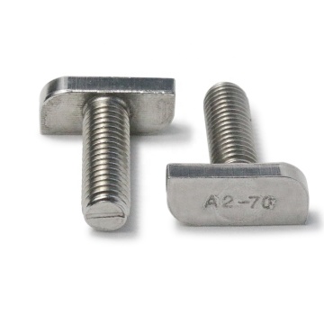 T Slot Drop-in Bolt Hammer Head Bolts T Shape Stud with Hexagon Flange Nut