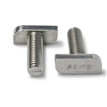 T Slot Drop-in Bolt Hammer Head Bolts T Shape Stud with Hexagon Flange Nut