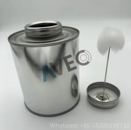 PVC glue tin can with brushes