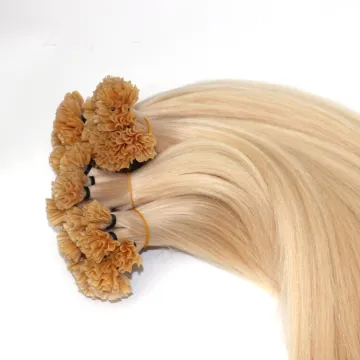 Natural Virgin Human Hair Extension U Tip 20 Inch Pre Bonded Keratin Nail U Tip Remy Human Hair Extension Flat&V&U Tip Hair