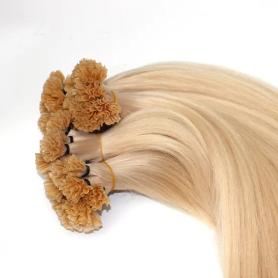 Natural Virgin Human Hair Extension U Tip 20 Inch Pre Bonded Keratin Nail U Tip Remy Human Hair Extension Flat&V&U Tip Hair