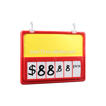 Plastic Supermarket Promotional Price Sign Boards, Price Tags Stand