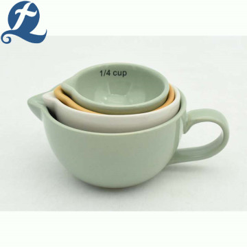 Household creative design home measuring ceramic cup