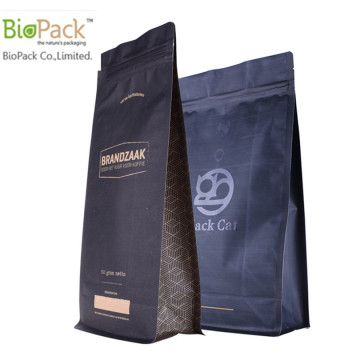 Biodegradable plastic 3 sides seal bag for food