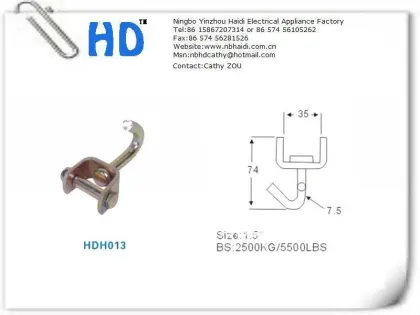 twist hook for ratchet strap or webbing