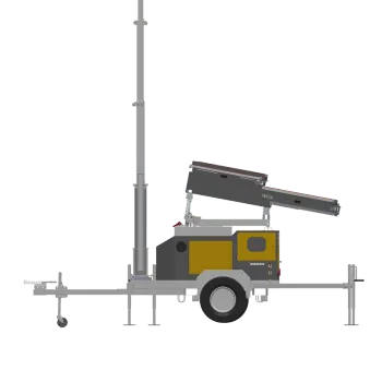 Solar Mobile Trailer Light Tower With 4*300W LED