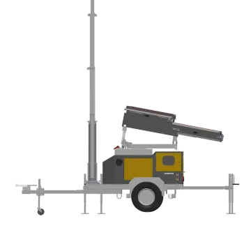Solar Mobile Trailer Light Towers With 4*300W LED