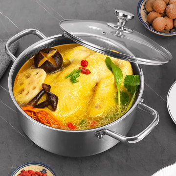 Multipurpose Stainless Steel Honeycomb Stew Pot - Non-Stick Cookware for Home Use