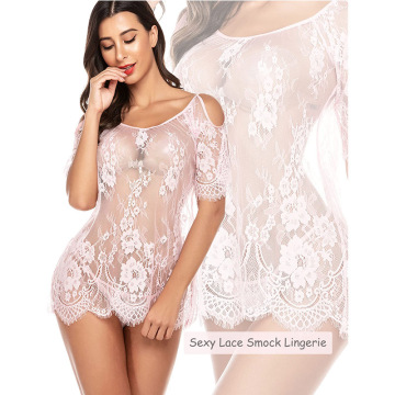 Donne chemise in pizzo in lingerie