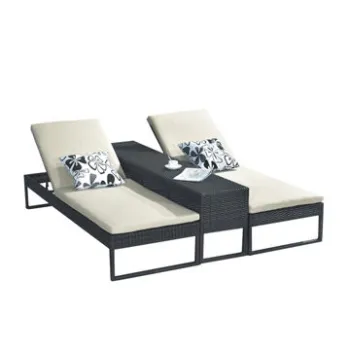 New Style Sun Lounger with Waterproof Cushion