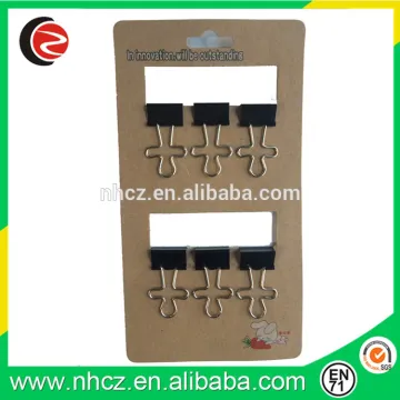 19MM Black Shaped Binder Clips