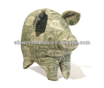 Pounds Eur Qtar Sa Dollar money currency Canvas pig