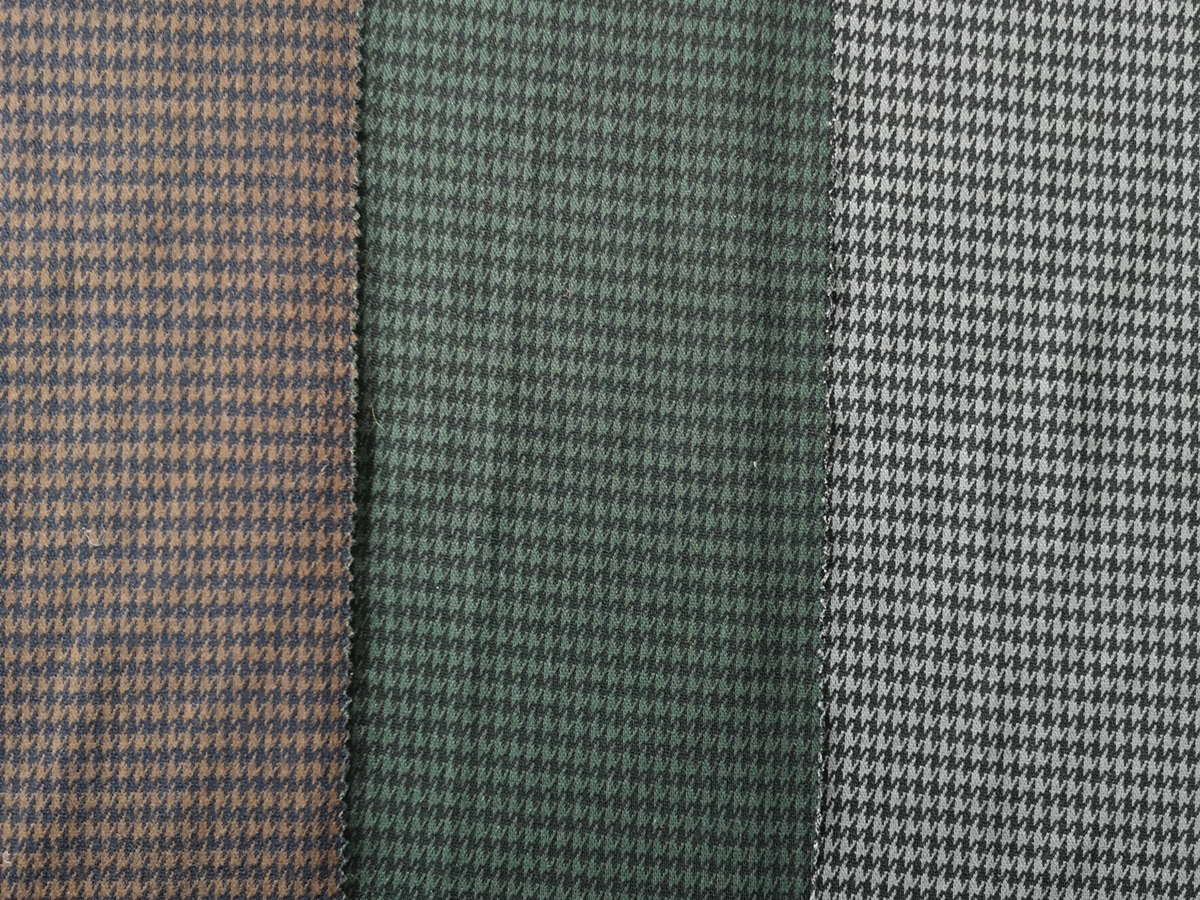 Houndstooth Design Knitted Jacquard Fabric For Clothes