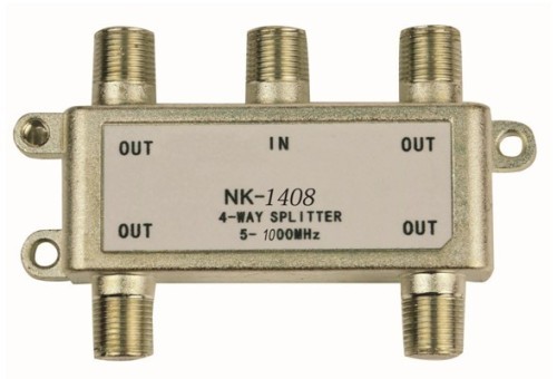 ทอง 5-1000mhz ชุบ Splitters เคเบิ้ลทีวี