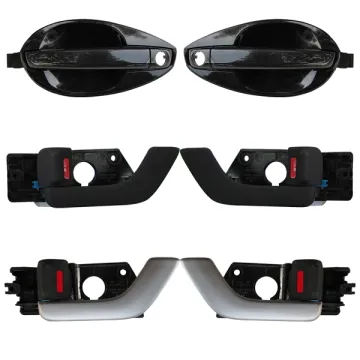 Auto Parts: Replacement Inside and Outside Door Handle for 2003-2008 Hyundai Tiburon (Part Numbers 82650-2C000, 826502C000)