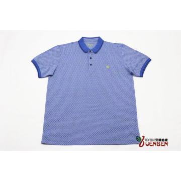 Masculino maciço melange PK com impressão polo