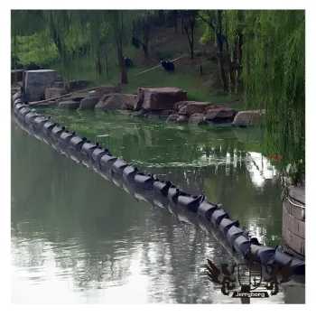 Rubber Float Type Seaweed Barrier for Oil Spill Containment in Marine Environments