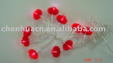 solar holiday  led light string with chinese lantern
