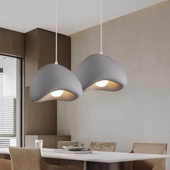Artisanal LED Wabi Sabi Glass Plate Chandelier Bowl Pendant Light for Ceiling Decoration