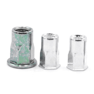 M6 M8 Stainless Steel Flat Head Hex Blind Rivet Nut