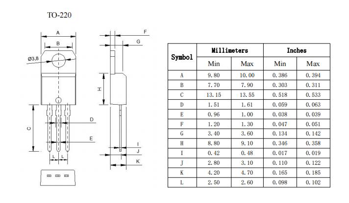 TO220 PNP Type Transistor