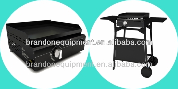 One burner gas griddle or stainless steel plancha for home and outdoor cooking