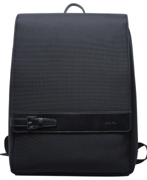 Professional Durable Business Bag Nylon Microfiber Computer Backpack with Flap (114-08701-1)