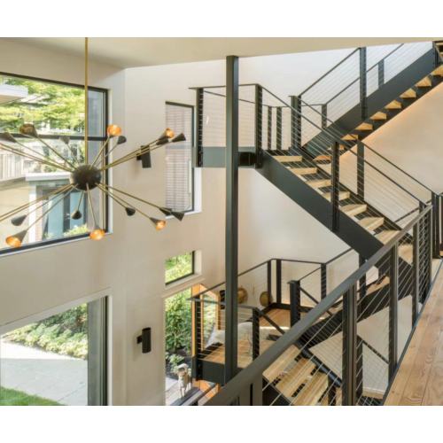 MS2025 درج من الخشب الصلب ذو طبقة مزدوجة من الفولاذ الأسود على شكل حرف U