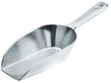 Flat bottom scoop, alum,economy