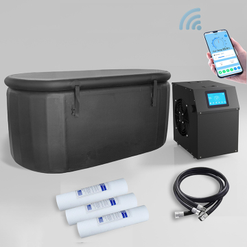 Latest Water Circulation Ice Bath Machine with Inflatable Bathtub and Water Chiller