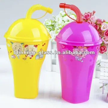 double wall cup with straw
