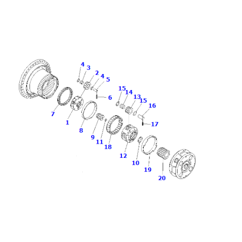 Excavator PC1250-8 FINAL DRIVE ASS'Y 21N-27-00130