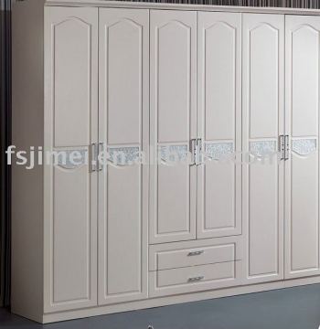 modern MDF panel 6-door clothes Wardrobe