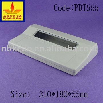Elektronik plastik abs desktop enclosure casing instrumen kustom Kotak instrumen plastik housing PDT555 dengan ukuran 310X180X55 mm