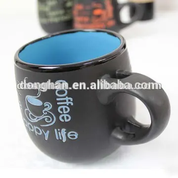 Embossed Ceramic Mug with spoon