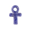 Lapis Lazuli Ankh Pendant (20x30mm) Handmade Craved Stone Neclace Adjustable Rope