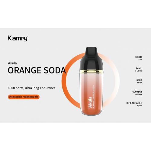 Kamry Akula 6000 Puffs使い捨てベイプバー