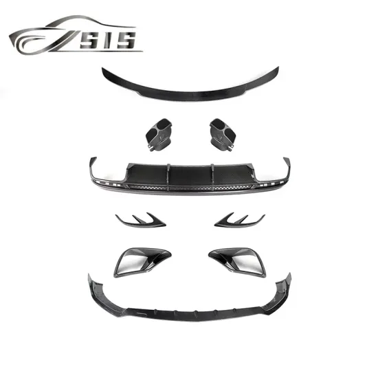 S-Class C217 W217 Coupe B Style Carbon Fiber Body Kits with Front Lip & Fog Lights, Rear Diffuser & Vents - 2014+