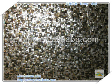 Natural herringbone black mother of pearl seashell mosaic wall tile floor tile