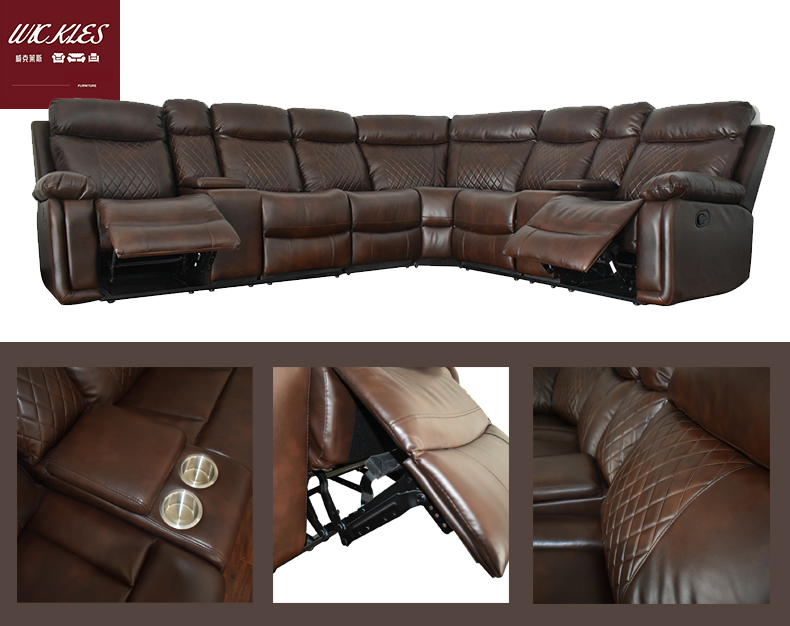 European Style Manual Recliner Sofa For Sale