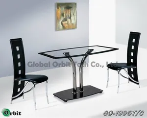 Dining table and chair, designs glass dining table set