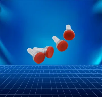 orange polycarbonate stopper for plastic infusion bag