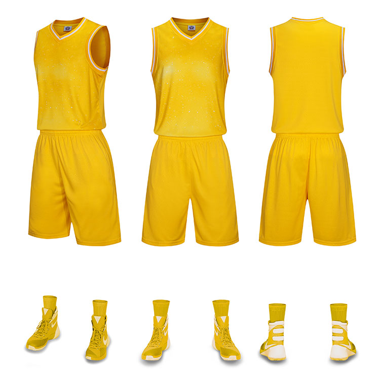 100 polyester na na-customize na sublimasyon ng basketball jersey