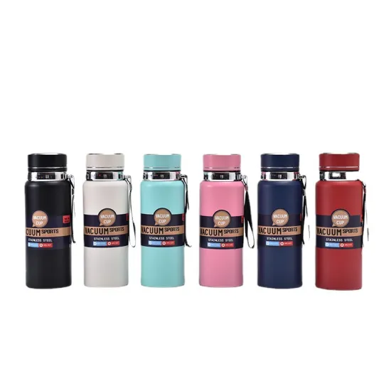 Wholesale Bulk Water Bottles: Stainless Steel & Aluminum Leak-Proof Reusable Gym Drink Containers with Motivational Inscriptions