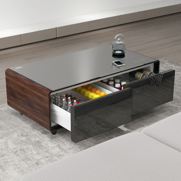 Wiederaufladbare luxuriöse Touchscreen Intelligente Couchtisch mit Kühlschrank