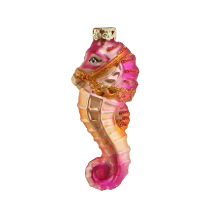 glass seahorse ornament
