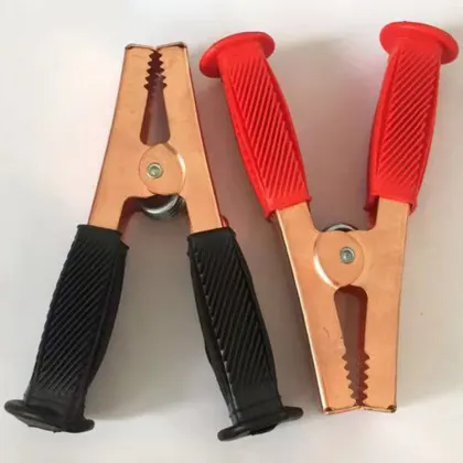 Large Insulated Car Battery Crocodile Clip - 100amp Alligator Clamps